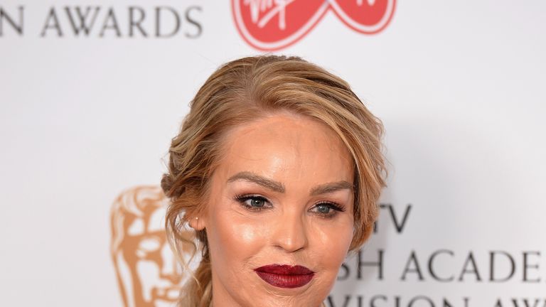 poses in the Winner&#39;s room at the Virgin TV BAFTA Television Awards at The Royal Festival Hall on May 14, 2017 in London, England.