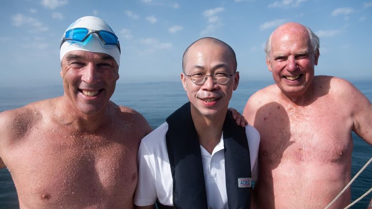 Cheong-Ann Png, who swam with Lewis 20 years ago, also came along