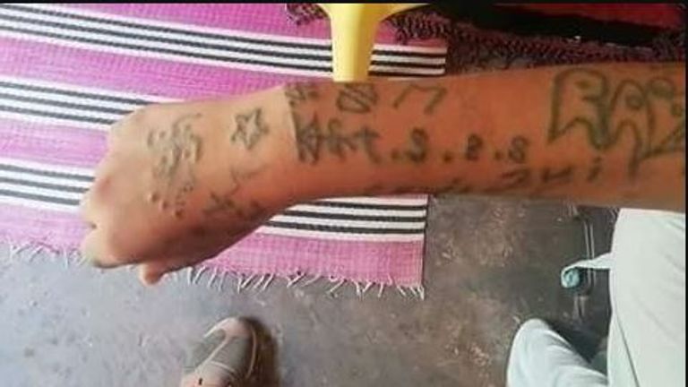 The girl says she was raped and forcibly tattooed in Morocco. Pic: change.org