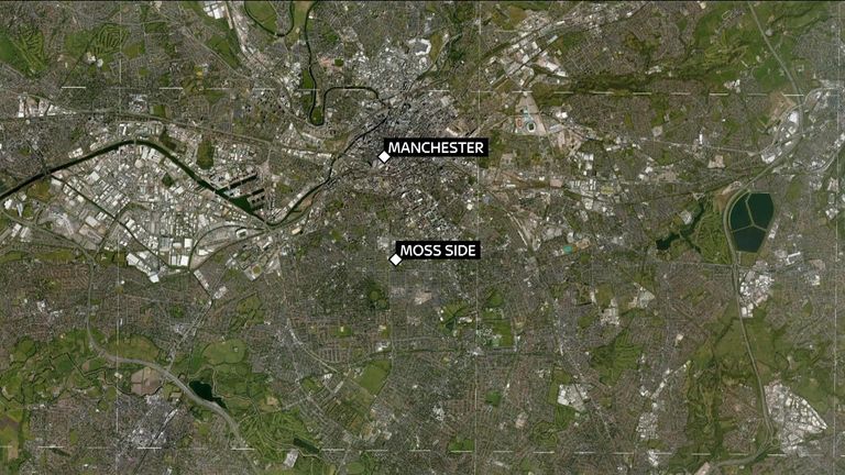 Moss Side is about two miles out of Manchester city centre