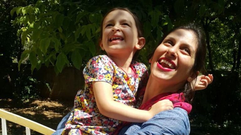 Ms Zaghari-Ratcliffe is pictured with daughter Gabriella 
