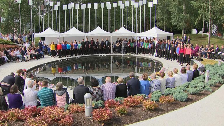 A memorial service was held for the 29 victims of the bombing