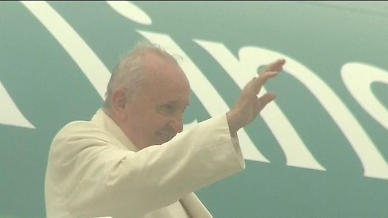 Pope Francis continues his visit to Ireland in County Mayo