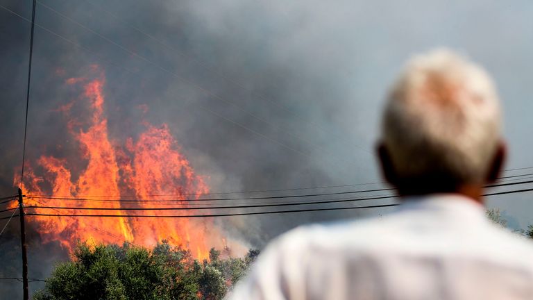 The Algarve is experiencing huge wildfires.