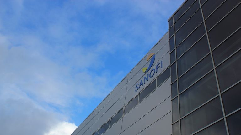 French pharmaceutical giant Sanofi&#39;s facility in Haverhill, Suffolk 