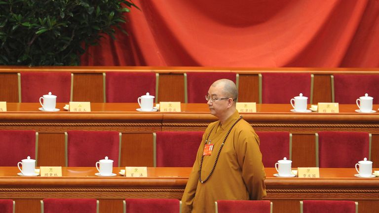 Shi Xuecheng at the Great Hall of the People in Beijing in 2014