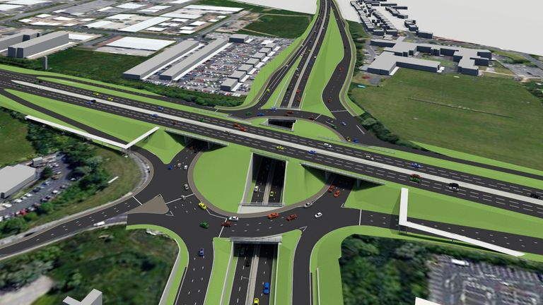 A triple-decker roundabout is planned in North Tyneside