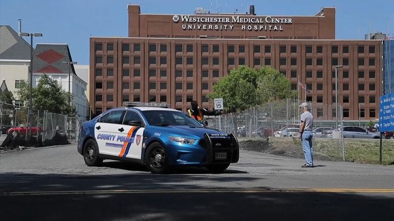 Westchester medical centre, in New York, where two people were shot