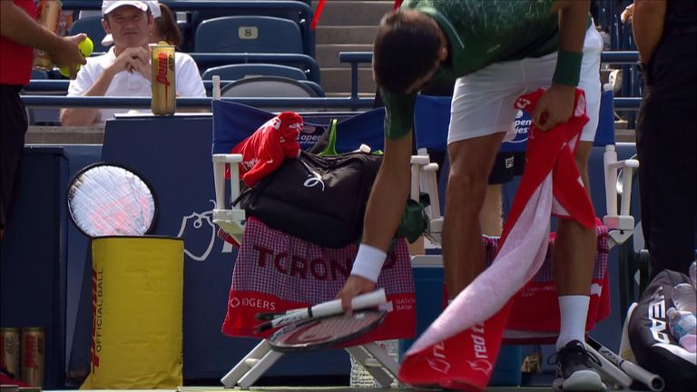 Djokovic breaks racket in half | Video | Watch TV Show | Sky Sports