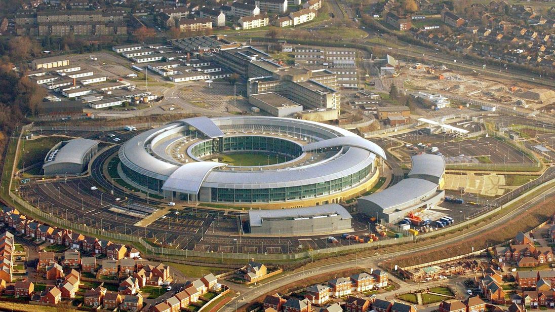 The GCHQ headquarters in Cheltenham, Gloucestershire