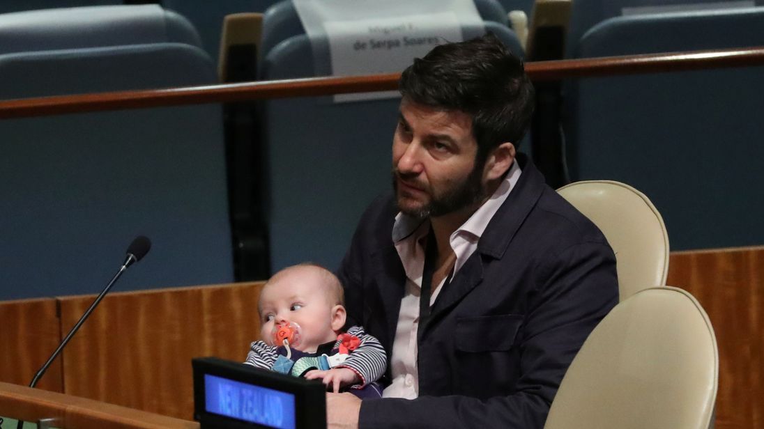 New Zealand's First Baby makes UN debut