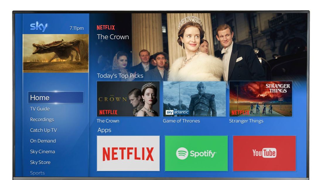 Sky already has a deal with Spotify on its Sky Q platform. Pic: Sky