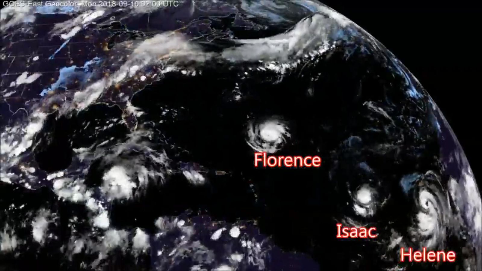 From Africa to US: Animation shows the lifespan of Hurricane Florence ...
