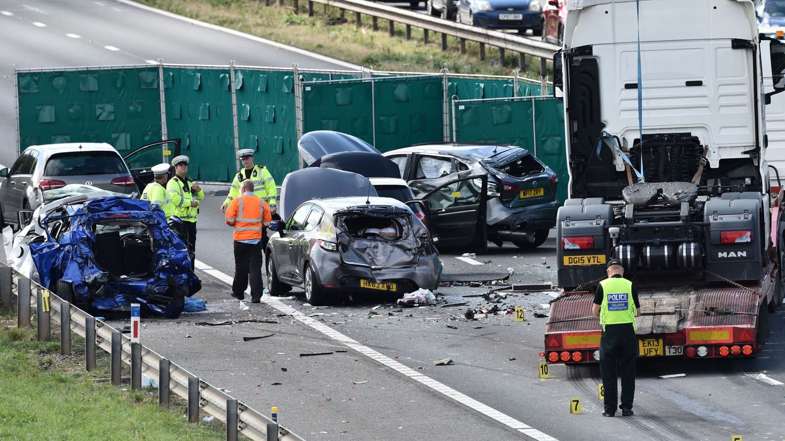 M5 crash Man and woman killed in sevenvehicle collision in Somerset