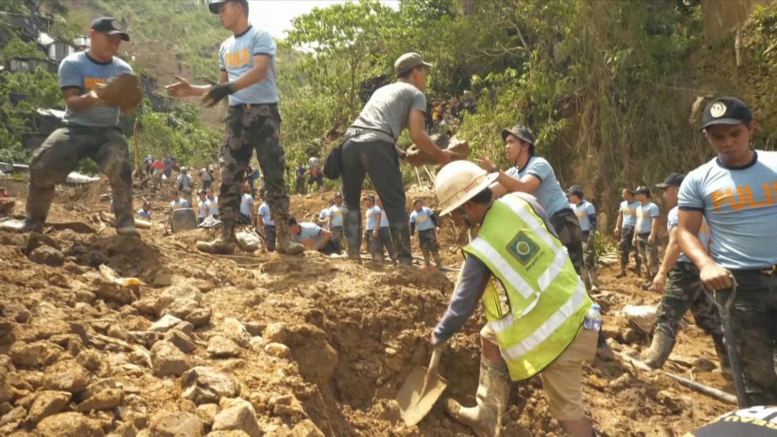 Dozens trapped after landslide in Philippines | News UK Video News ...