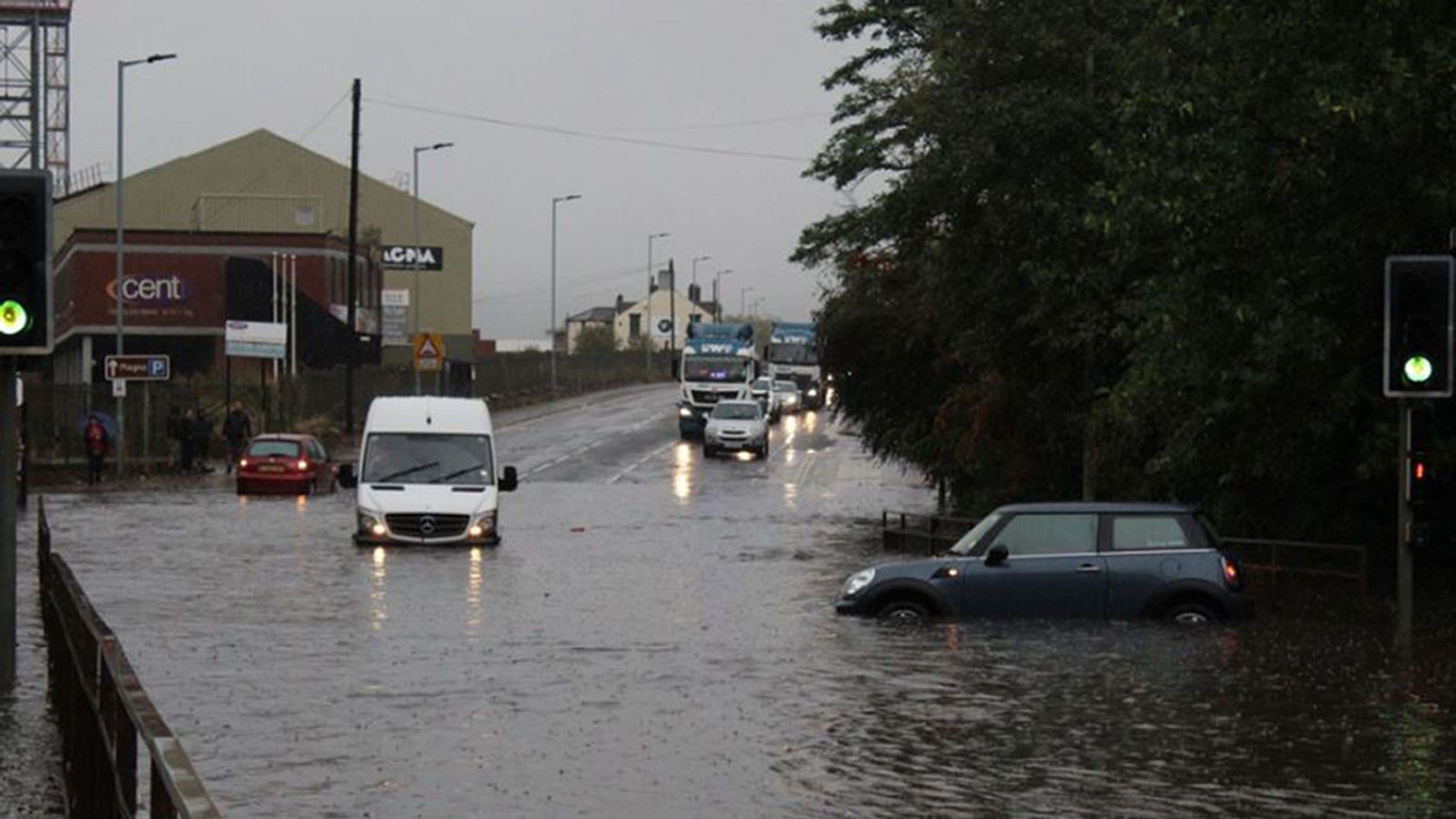 Storm Bronagh brings flash floods and 76mph winds