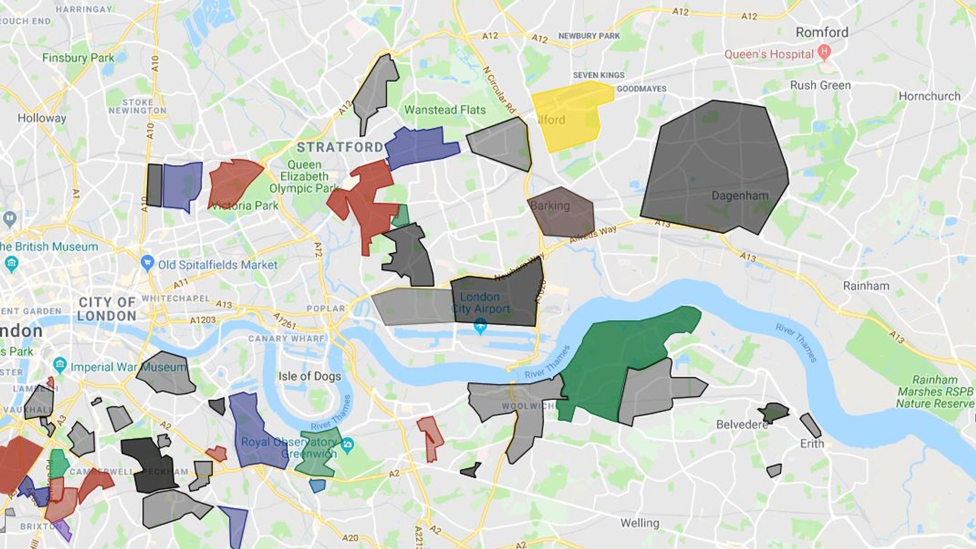 London map 'shows territories of dozens of gangs' The Televisor