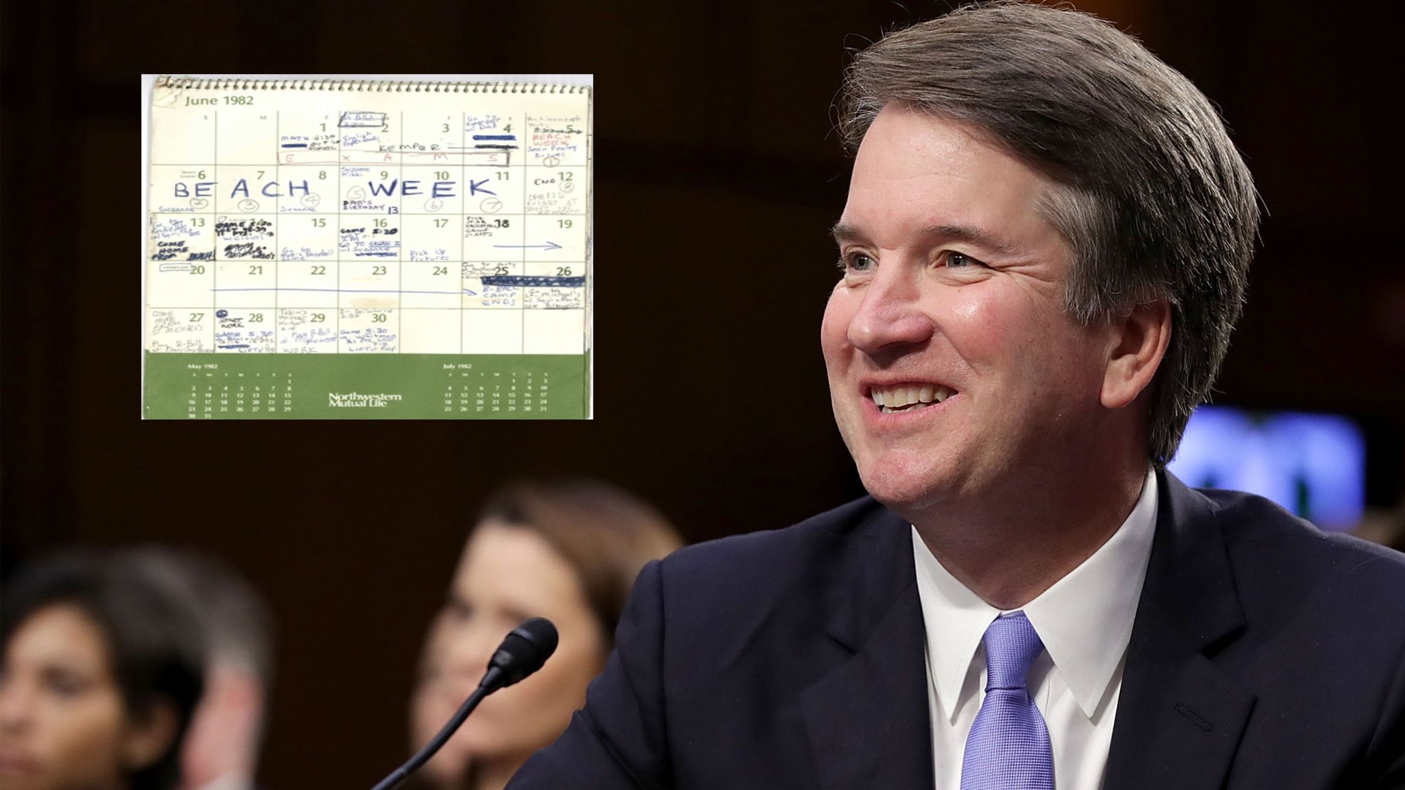 Brett Kavanaugh shares 1982 calendar pages with Senate judiciary