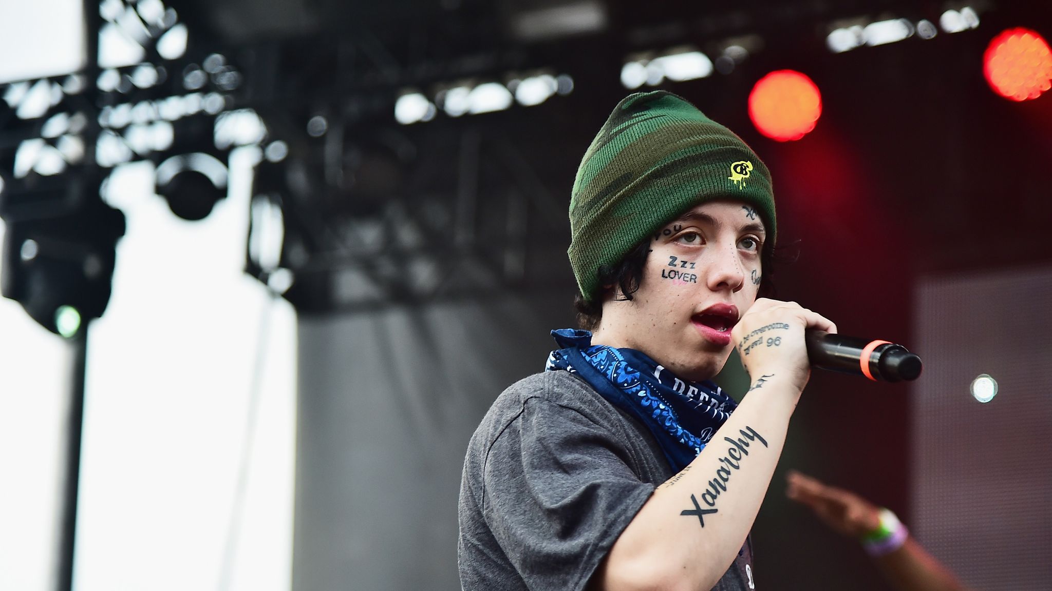Lil Xan in hospital after hot snacks 'ripped stomach open' Ents