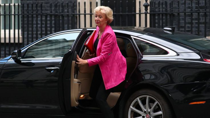 Leader of the House of Commons Andrea Leadsom arrives in Downing Street