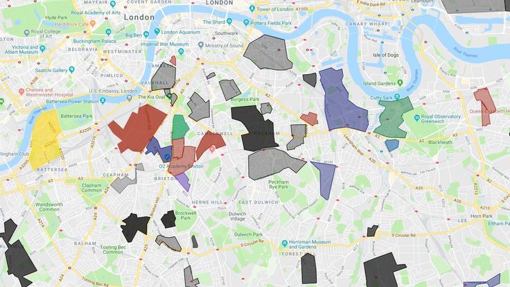 London map 'shows territories of dozens of gangs'