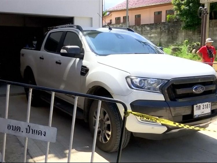 The pick up belonging to Alan Hogg 