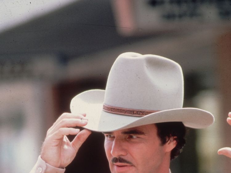 circa 1985: Film star Burt Reynolds as a sheriff