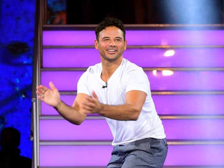 Winner Ryan Thomas leaves the Celebrity Big Brother house. Pic: Ian West/PA Wire