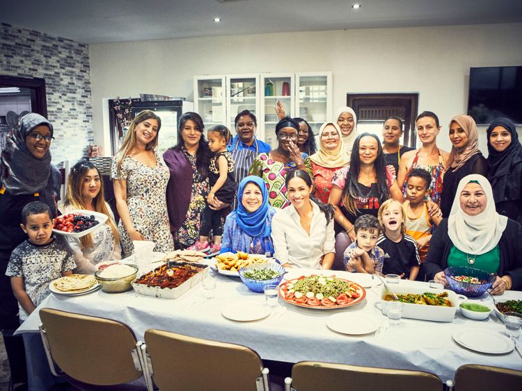   The Duchess of Sussex has done repeated visits to the Hubb Community Kitchen. Pic: Jenny Zarins. 