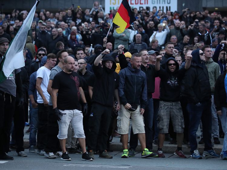 Around 4,500 far-right supporters marched