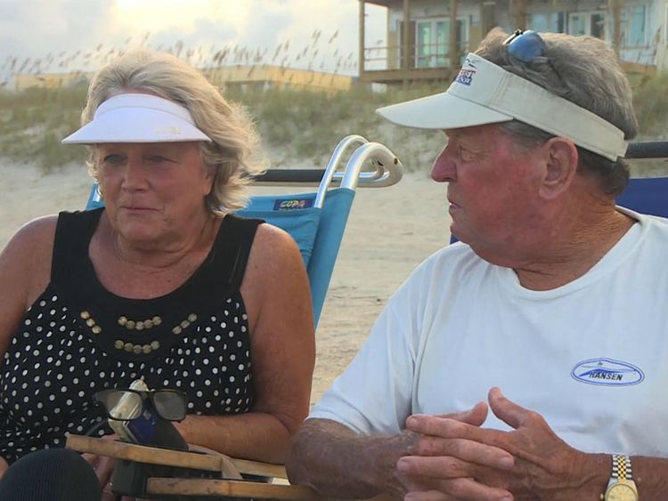 Martha and Jeddy fear losing their holiday cottages to Hurricane Florence