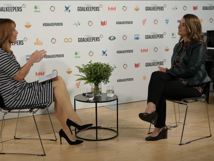 Kay Burley and Melinda Gates