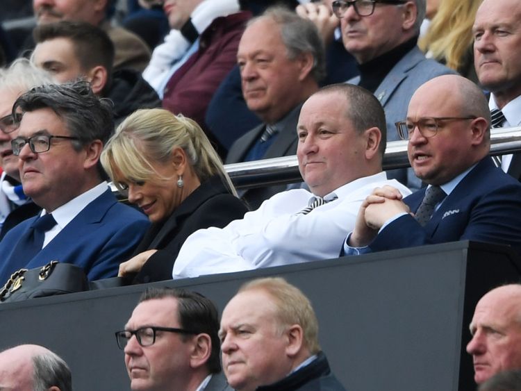 Mike Ashley watches Newcastle United