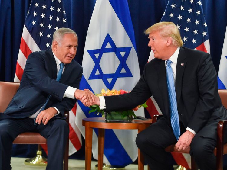 Mr Trump met Israeli prime minister Benjamin Netanyahu on the sidelines of the UN General Assembly