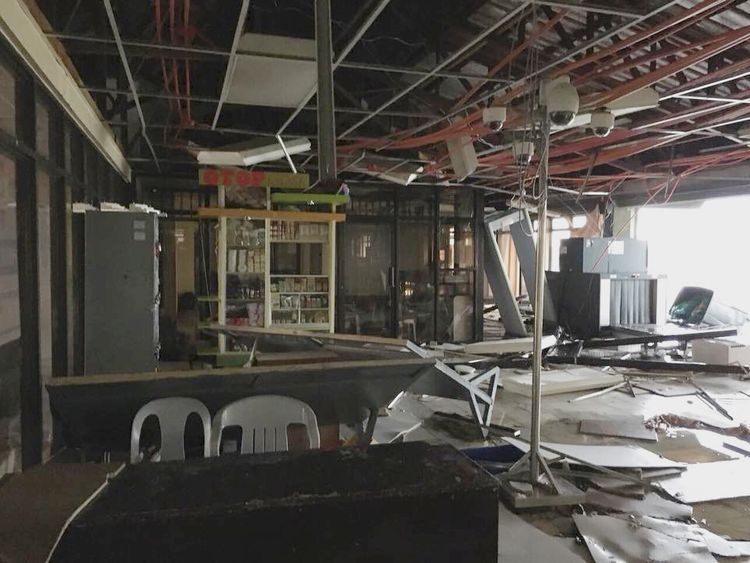 Tuguegarao Airport was badly damaged by the storm
