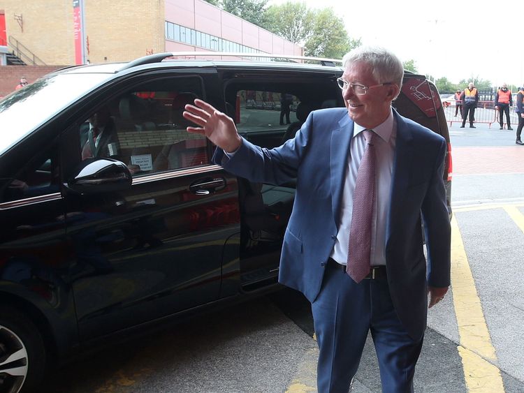   Sir Alex returns to Old Trafford. Pic: MUFC 