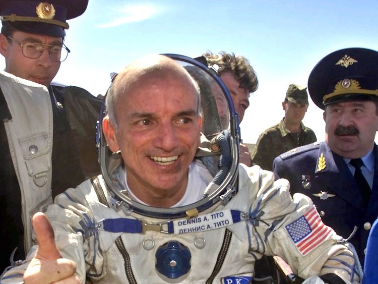 Dennis Tito paid to travel to the International Space Station in 2001