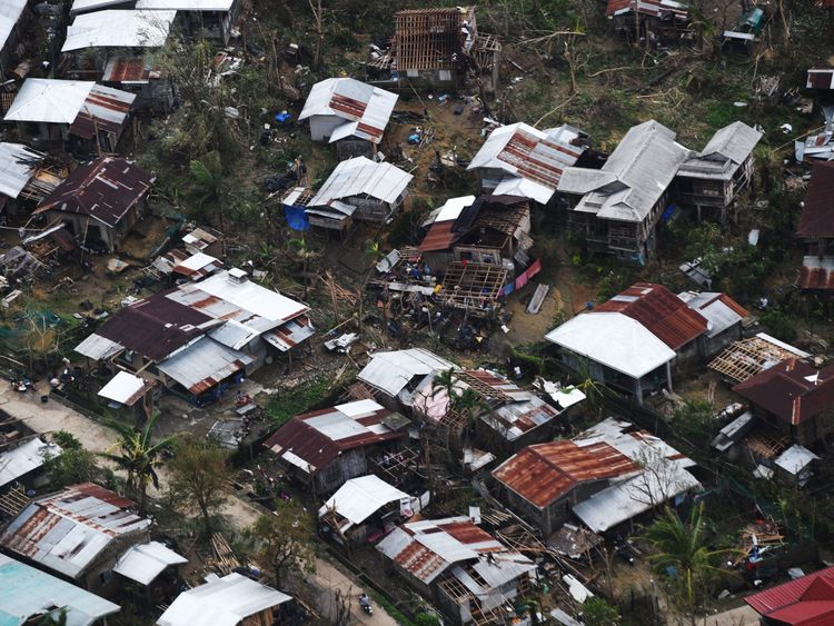 Houses destroyed at the height of Typhoon Mangkhut at a village in Gattaran town, in Cagayan province, Philippines