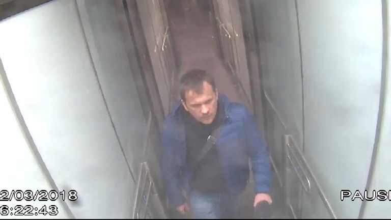 Alexander Petrov, who was formally accused of attempting to murder former Russian spy Sergei Skripal and his daughter Yulia in Salisbury, is seen on CCTV at Gatwick Airport on March 2, 2018 in an image handed out by the Metropolitan Police in London, Britain September 5, 2018.