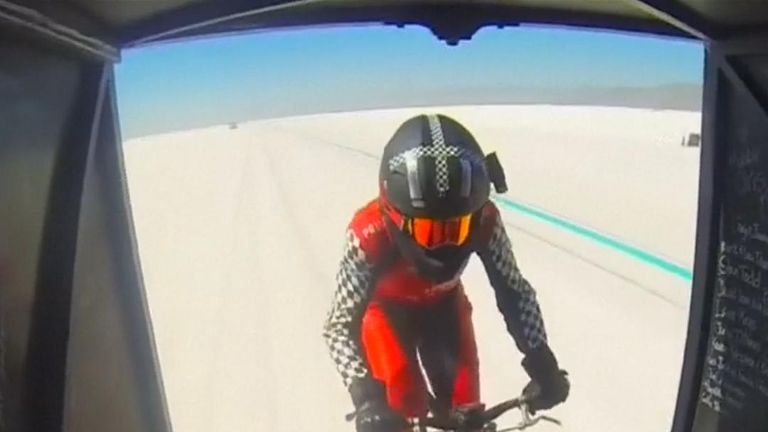 American woman sets new record for cycling in a slipstream