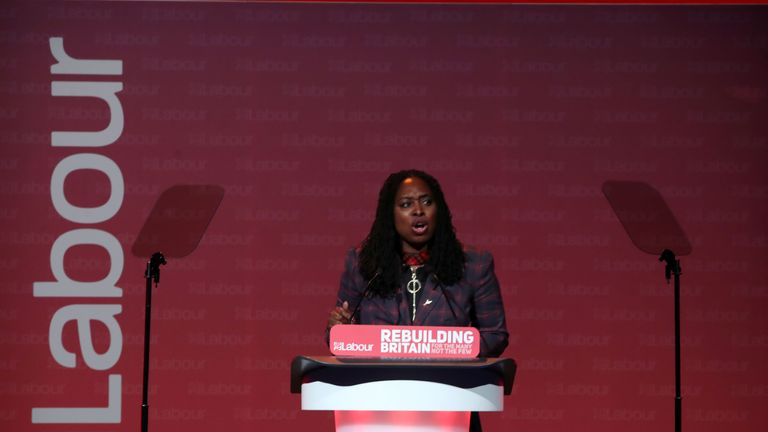 Dawn Butler speaks at Labour's national women's conference