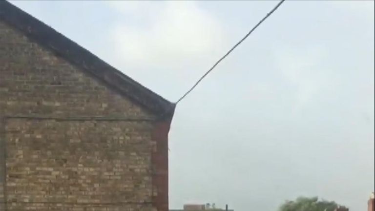 Roof is blown off Dublin shed as Storm Ali blows into town