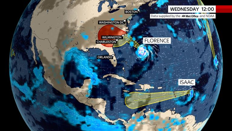 This is where Hurricane Florence is now