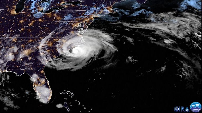 Hurricane Florence Shown On Satellite Image Us News Sky News