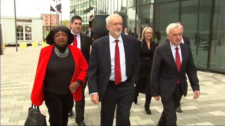 Jeremy Corbyn arrives