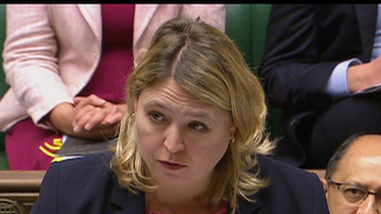 Northern Ireland secretary Karen Bradley announces pending salary cuts for members of the Northern Ireland assembly.