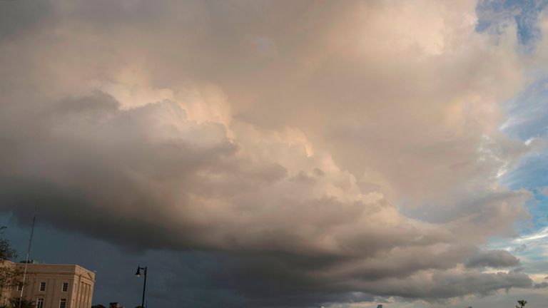 Hurricane Florence is closing in, with large clouds gathering over North Carolina