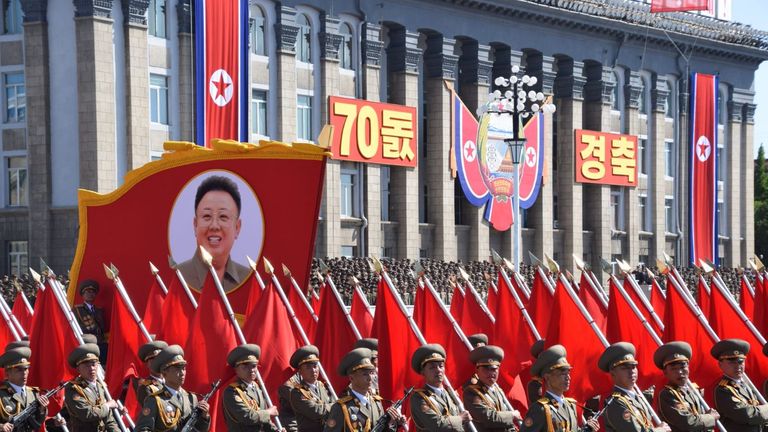 North Korea holds parade - but something's missing | World News | Sky News