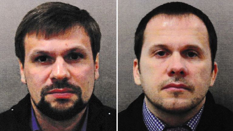 Ruslan Boshirov (left) and Alexander Petrov have been named as suspects