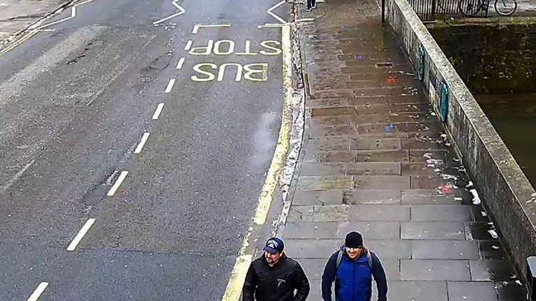 CCTV6 = image of both suspects on Fisherton Road, Salisbury at 13:05hrs on 04 March 2018